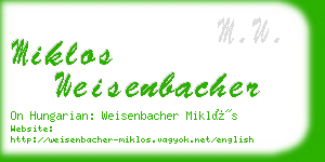 miklos weisenbacher business card